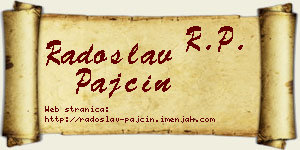 Radoslav Pajčin vizit kartica